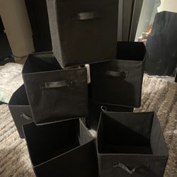 Black Storage Bins