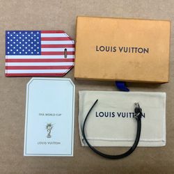 Louis Vuitton LV FIFA 2018 World Cup Luggage Tag USA Collection Collectable Collector Soccer Football Luxury Brand Fashion Limited Edition Leather