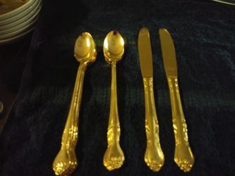 Gold flatware