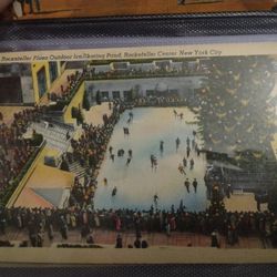 #85 Postcard Rockefeller Center Ice Pond