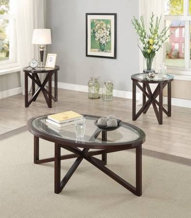 Transitional Design Table Set! 2 End Tables And A Coffee Table!!