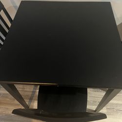 Black High Kitchen Table Top With 4 Chairs