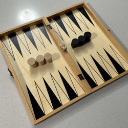 Wooden Folding 3 in 1 Backgammon / Checker / Chess Board Game Combo Set, Portable Travel.