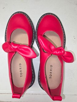 Torrid Red Mary Jane Flats with Bow