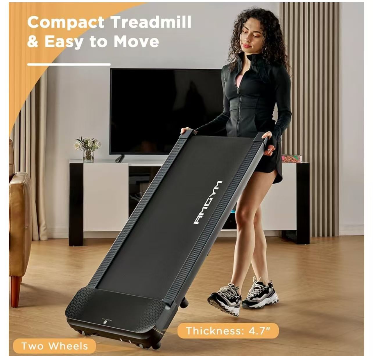 🔥Walking Pad Treadmill, Treadmill for Office Under Desk, Small Portable Treadmills for Home, Max 2.5 Hp Walking Jogging Running Compact Treadmill wit