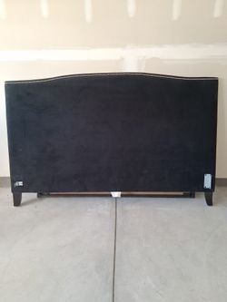 King Size Black Velvet Bed
