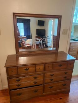 Dresser with mirror