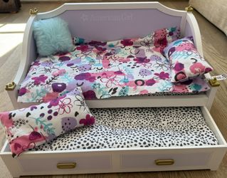 American Girl Trundle Bed And Bedding Set