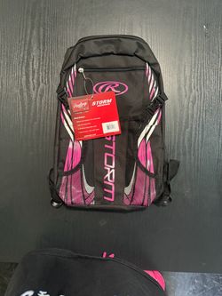 New Black and pink Rawlings softball Backpack