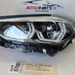 bad led 2018 - 2021 BMW X3 X4 LEFT DRIVER LED ADAPTIVE HEADLIGHT OEM AW67991