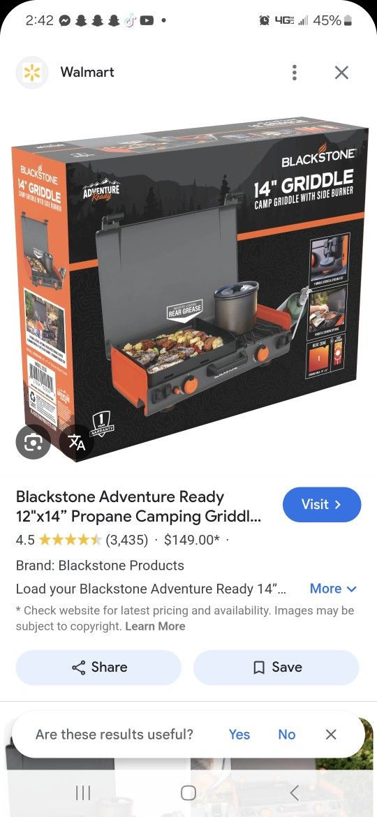 Blackstone Portable Griddle With Burner