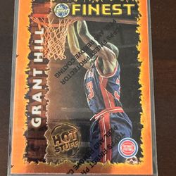 1996 Topps Finest Grant Hill Hot Stuff #HS2 Detroit Pistons