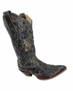 Corral Womens Size 8 Black Cowboy Cowgirl Western Boots C2108