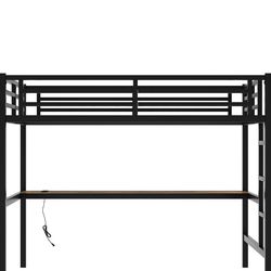 Loft bed with workstation desk used good condition