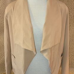 Markers Of Dreams Beige Open Front Blazer