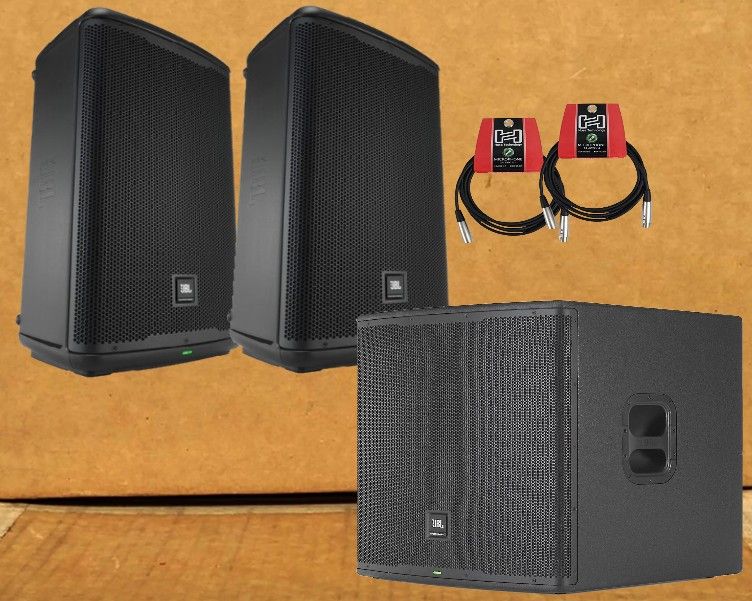 JBL EON Series Powered Speaker System 12" Bluetooth PA 18" Subwoofer 4100 Watts Package 🚨 No Credit Needed 🚨 Payment Options Available 🚨