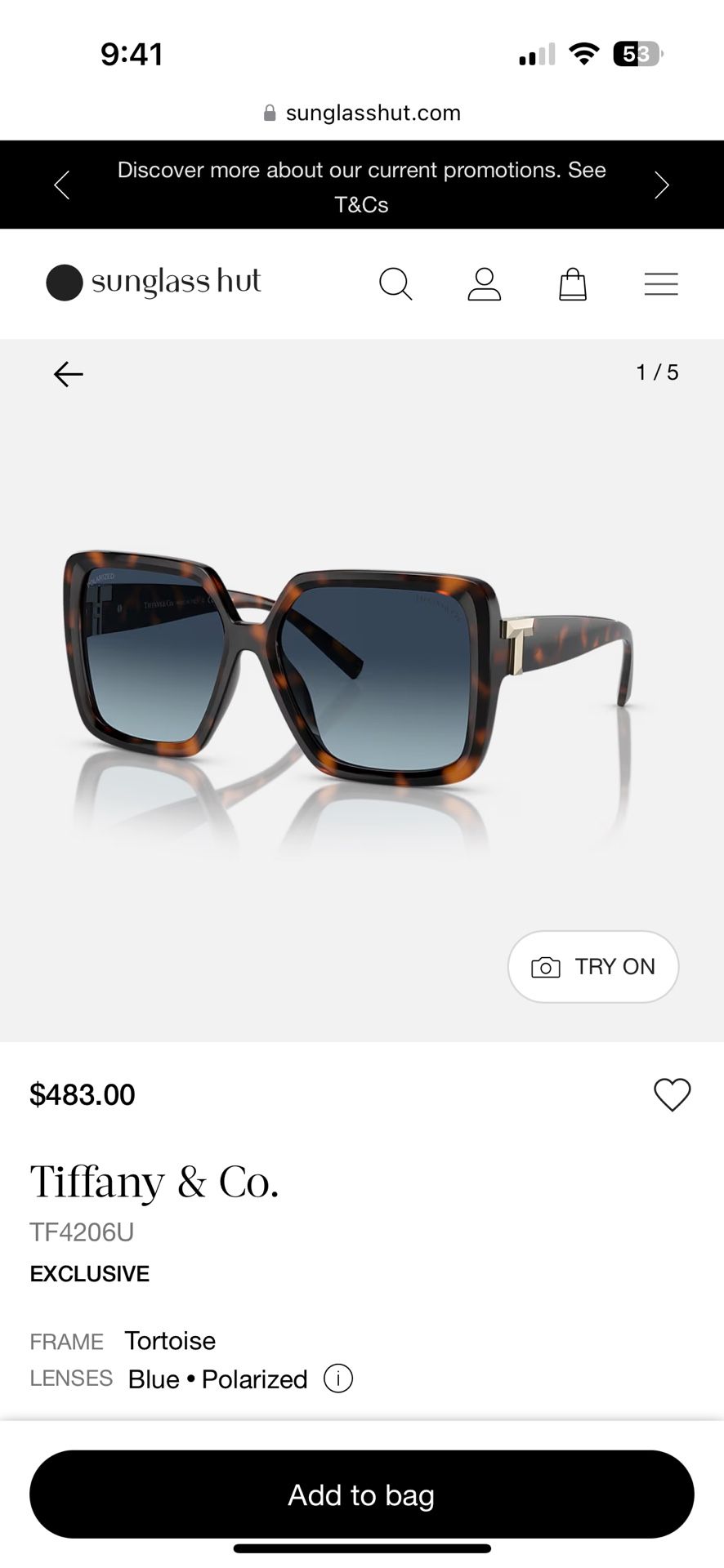 Tiffany Co Sunglasses