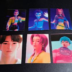 Demon Hunters stickers collection (6 pieces)