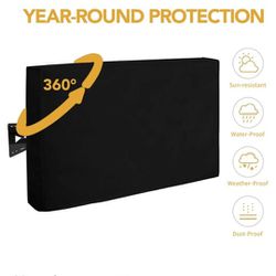Outdoor TV Cover for 40 to 42 inches LCD, LED, Waterproof, Weatherproof and Dust-Proof TV Screen Protectors with Cleaning Cloth (42 inch,Black)


