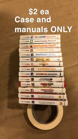Nintendo 3ds game cases and manuals Only