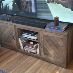 Modern Rustic Wooden TV Console Cabinet