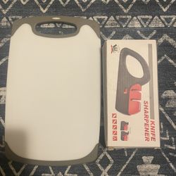 Knife Sharpener/cutting Board Bundle 