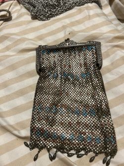 Antique Mandalian MFG Co. Hand-Painted Mesh Purse – Art Deco Era Collectible