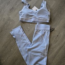 Baby Blue Alo Set Yoga