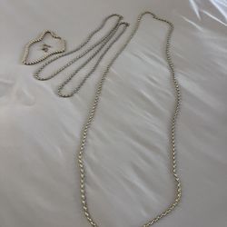 Gold-Colored Necklaces & Clip-on Earrings 