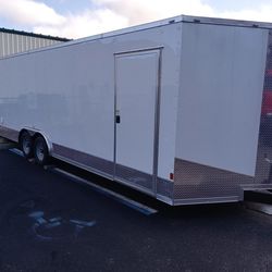 8.5x24ft Enclosed Vnose Trailer Brand New Moving Storage Cargo Traveling ATV UTV SXS RZR Bike Motorcycle Car Truck Hauler