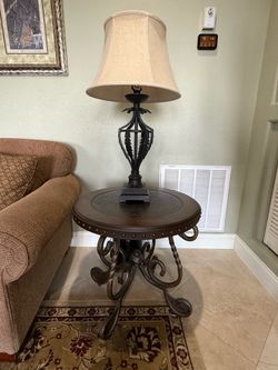 Metal and wood coffee  and end tables