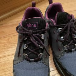Ahnu Grey Purple Vibram Hiking Shoes