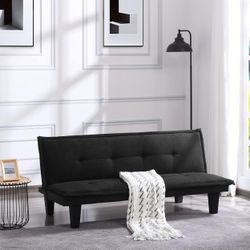 Upholstered Futon Sofa Sitting Space Loveseat Convertible Sleeper Couch Bed for Apartment Office Home Gym Living Room Furniture Sets