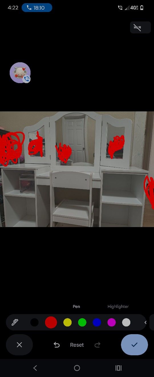 Kids Vanity Makeup Table