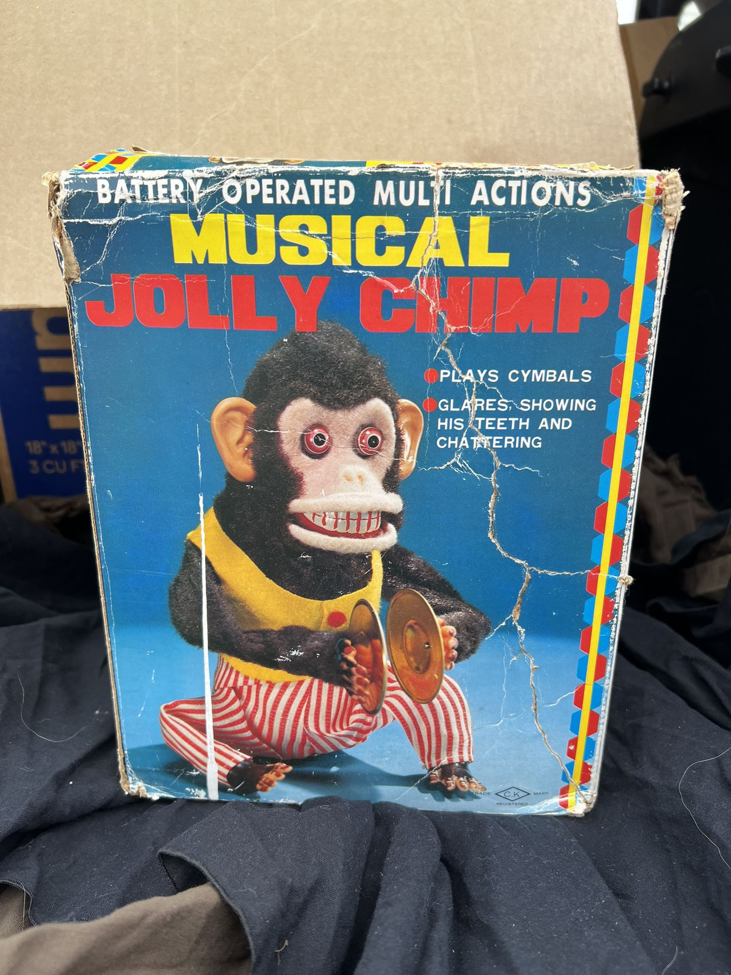 Musical Jolly Chimp Mechanical Monkey With Cymbals 