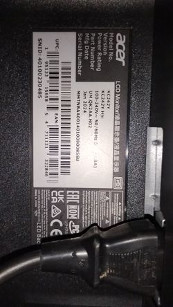 100hz acer monitor used  1080p