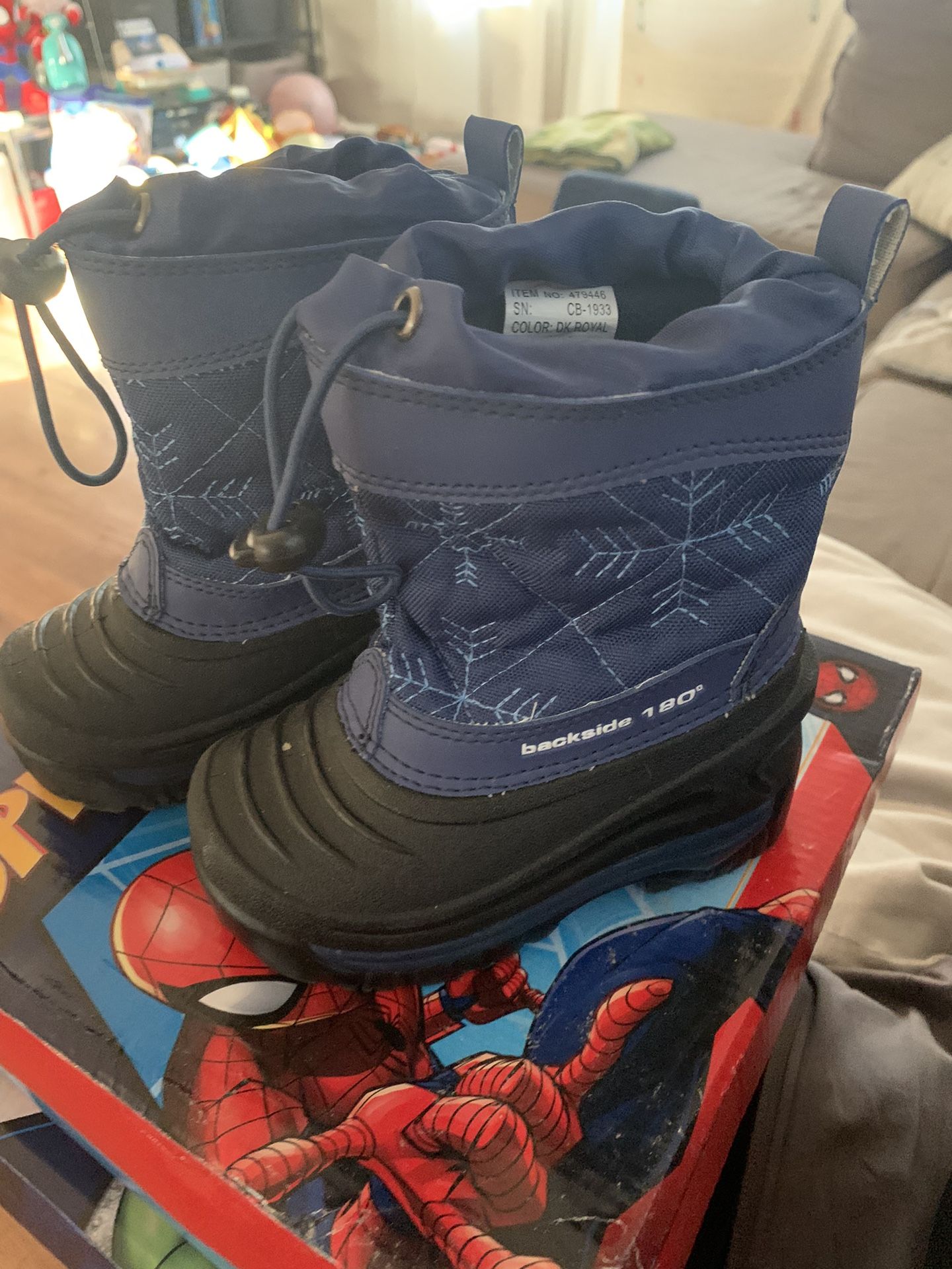 Snow Boots Size 6 Toddler Blue Black