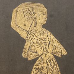 English Frame Art Rubbing Genuine Full Scale The Lace Lady