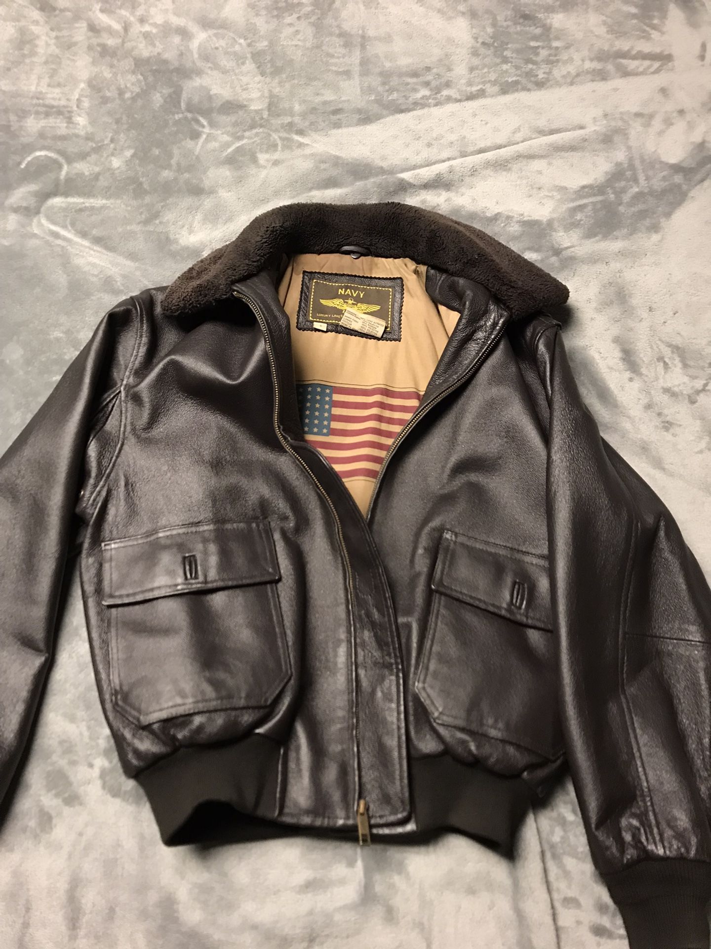 Leather Bomber Jacket