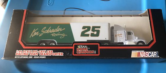 Die Cast Ken Schrader Racing Transporter With Race Car 1:64 Scale 1991