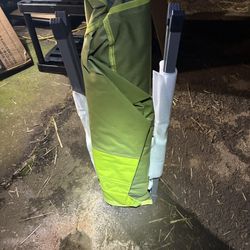 Coleman Trailhead Easy Step Cot. /Cabela's Outfitter Cot-Side Nightstand, which is a portable organizer for camping cots