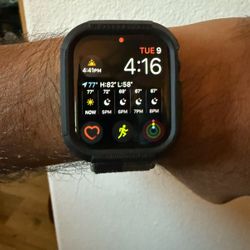 Apple Watch Series 9 (GPS) 45mm Midnight Aluminum Case with Midnight Sport Band with Blood Oxygen - Midnight - (2023)