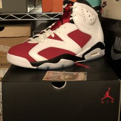 NEW 2021 AIR JORDAN 6 RETRO “Carmine” Sz10