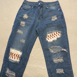 Woman’s Baseball Jeans- Medium / 8-10
