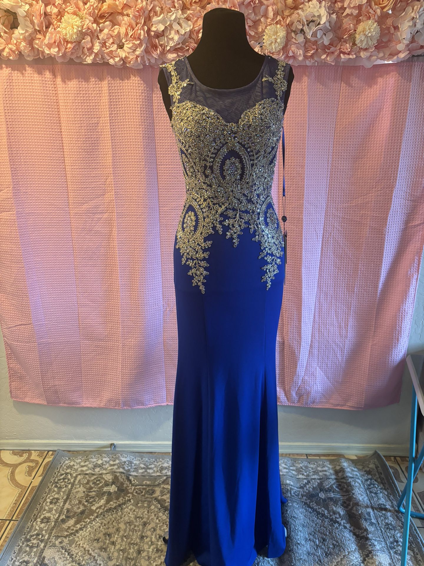 Blue Long Party Dress