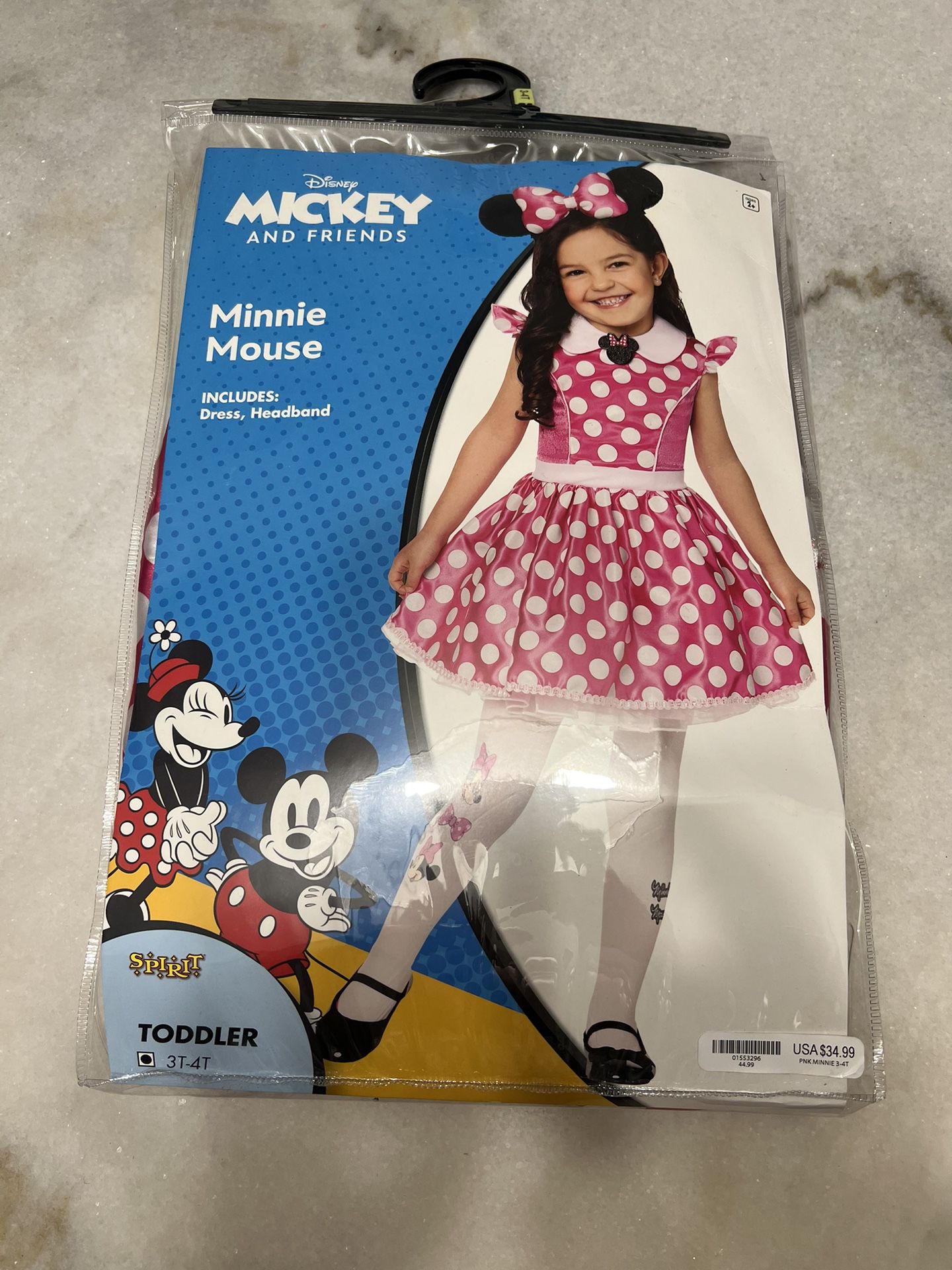 Minnie Mouse Costume, 3t-4t, Toddler Halloween Costume 