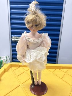 Vintage Ballerina Girl Doll – Porcelain Figurine