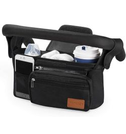 Momcozy Universal Stroller Organizer with Insulated Cup Holder Detachable Phone Bag and Shoulder Strap, Fits for Uppababy, Baby Jogger, Britax, BOB, U