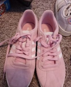 Adidas pink suede