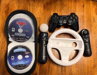 PlayStation & Wii Accessory Lot (Storage Find / Untested)  + 2 games